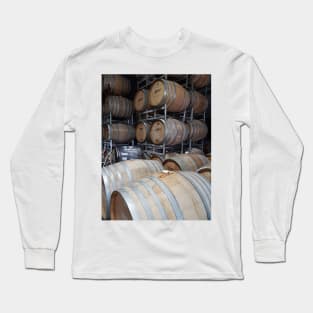 A Barrel of Fun - Adelaide Hills Wine Region - Fleurieu Peninsula - by South Australian artist Avril Thomas Long Sleeve T-Shirt